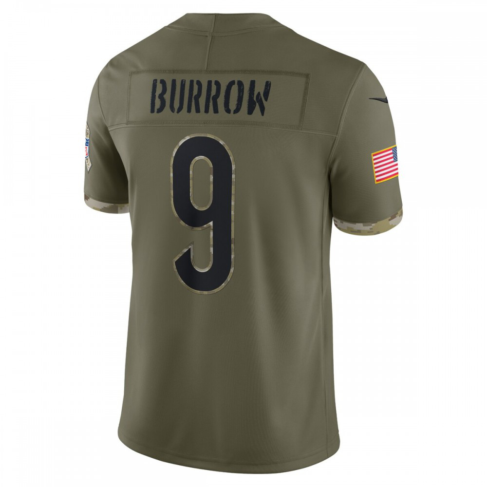 Joe Burrow Cincinnati Bengals Nike 2022 Salute To Service Limited Jersey - Olive-GridironStore